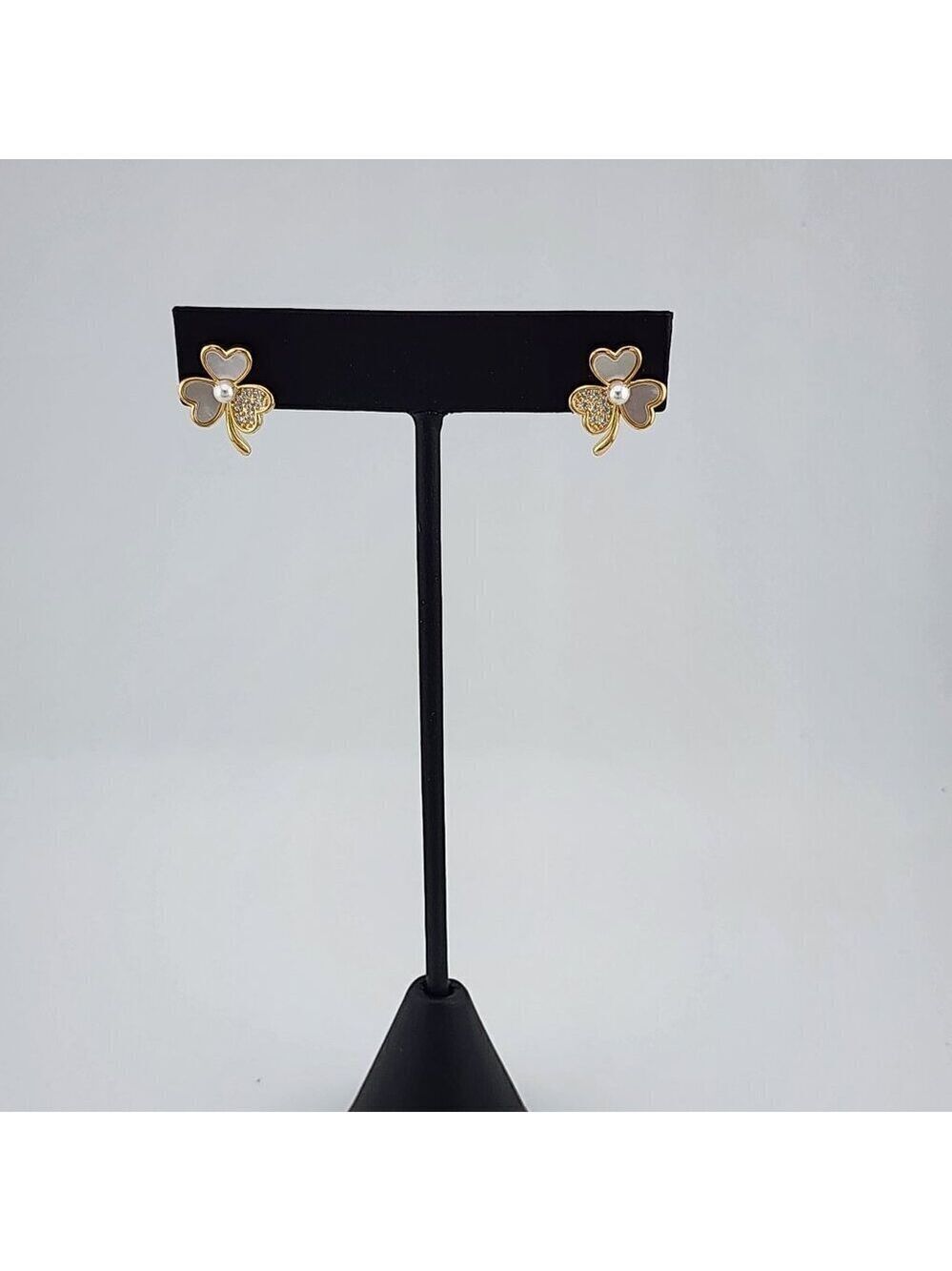 Brand New Brazilian 18k Gold Filled Three Hearts Earrings